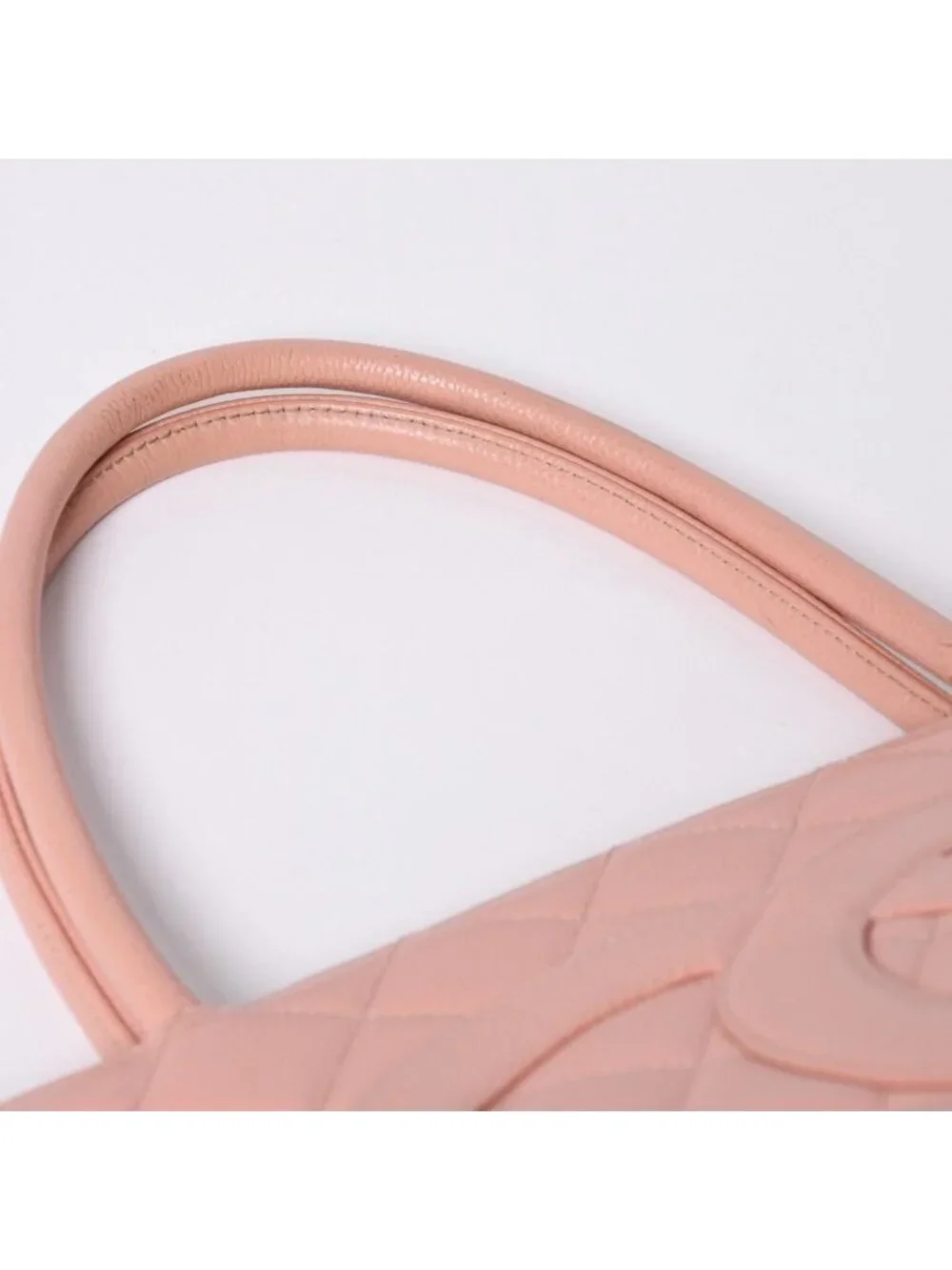 Chanel Reissue Tote Handbag CC Logo Caviar Leather Pink